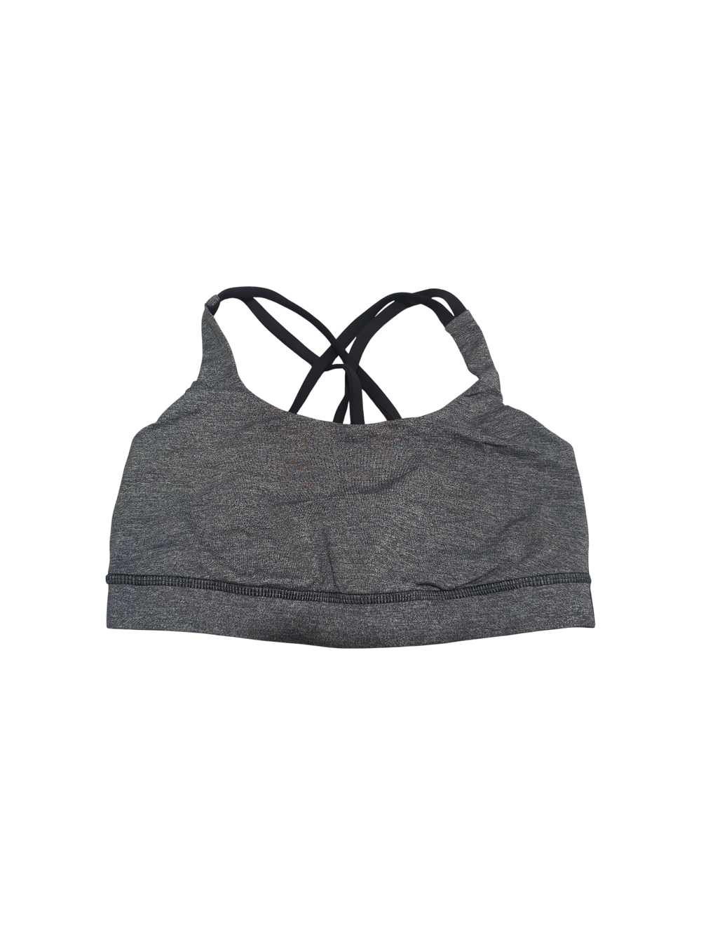 Lululemon Cross Strap Sports Bra Gray Size 6 Athletic Work Out CrossFit Active